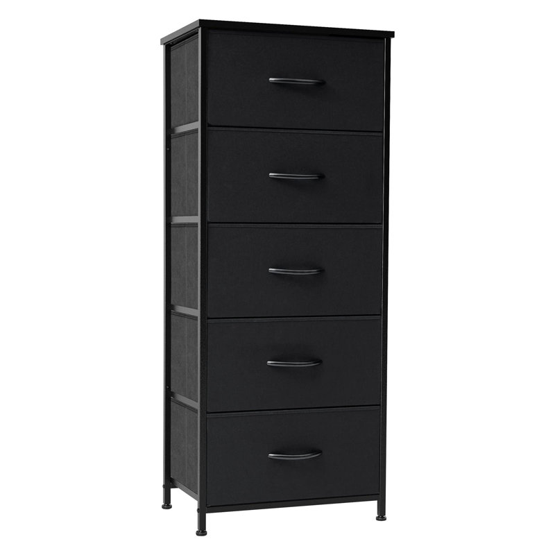 Annyka 6 Drawer Lingerie Chest, Black, Black