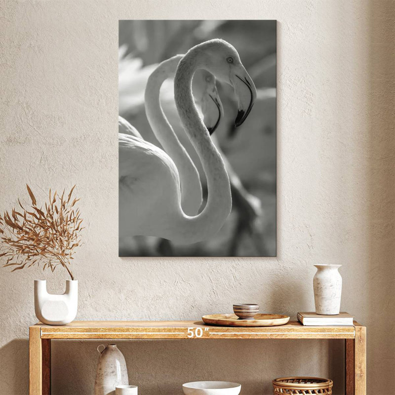 White Flamingos, 39" H x 26" W