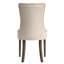 2 chaises de salle à manger à dossier en tissu beige - classique chic de 2 rembourrées