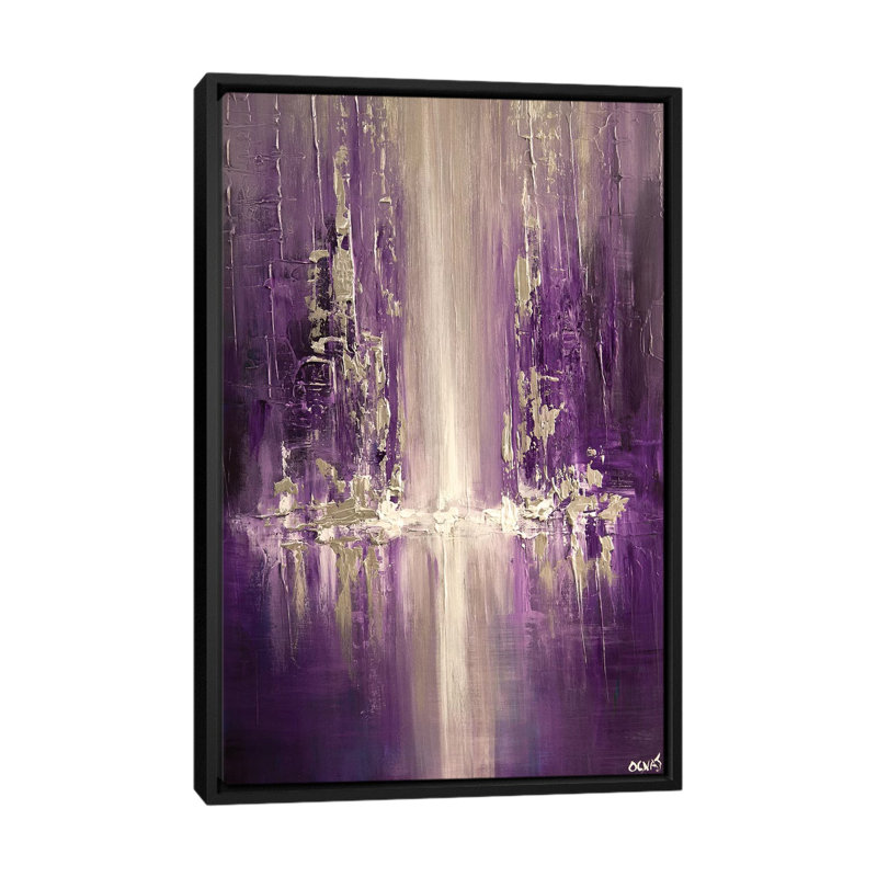 «Swiger Purple Rain», reproduction sur toile, Toile avec cadre noir, H 26 po x l 18 po x P 1,5 po