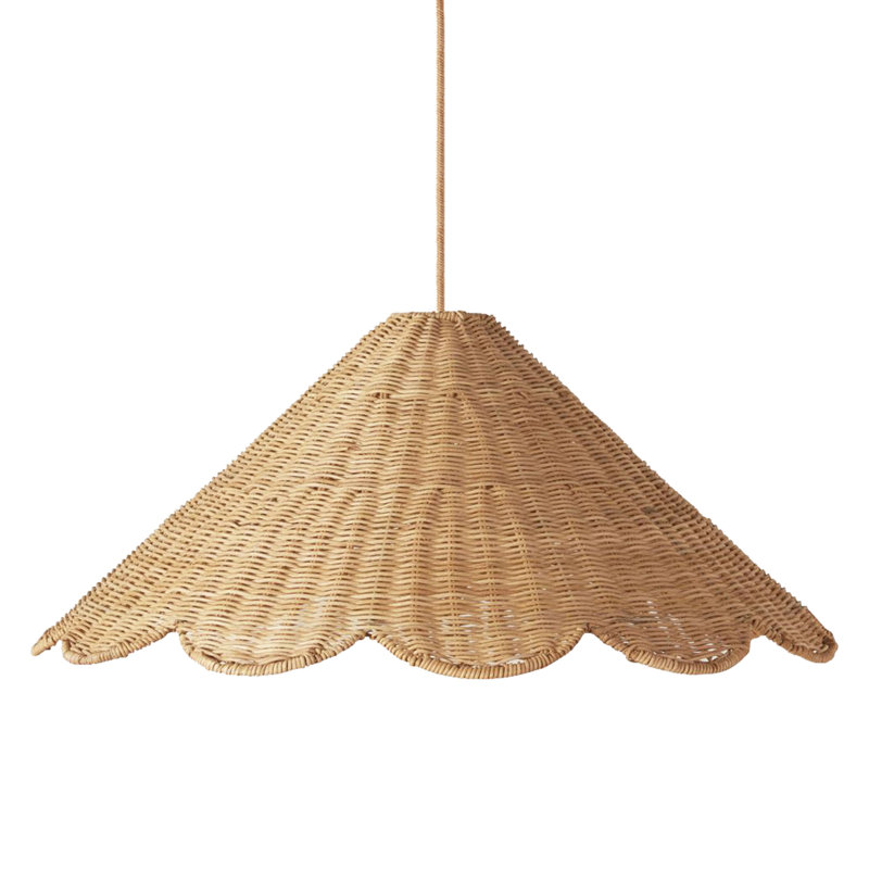 Luminaire suspendu Daisy Cone Rattan