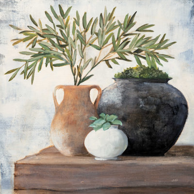 Calm Still Life Dark II by Julia Purinton - Wrapped Canvas Print