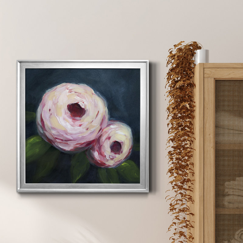 " Ethereal Blooms II ", Silver Framed, 24" H x 24" W x 1" D