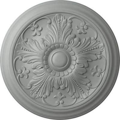 Médaillon de plafond Endurathane Hamilton, DE 17 3/8 po x P 1 3/4 po (convient aux auvents jusqu'à 3 3/4 po), finition dorée peinte à la main