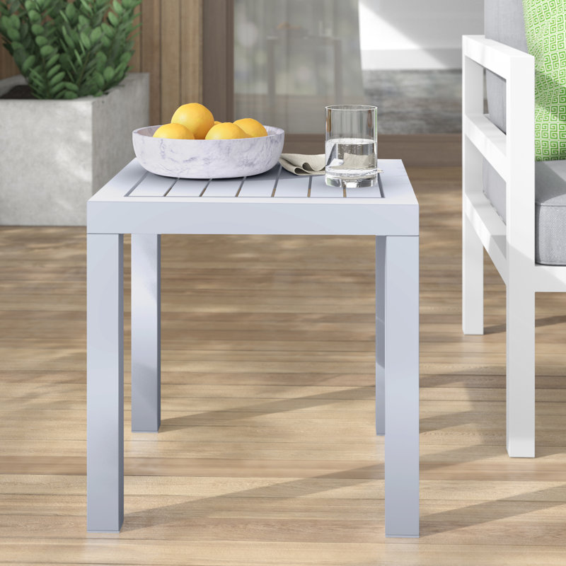 Table d'appoint l 18 po Brette, Gris argenté