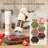 2 Pack Electric Salt And Pepper Grinder Set - USB Rechargeable Automatic Salt Pepper Mill Shaker With LED Light, Adjustable Coarseness, One Hand Operation
