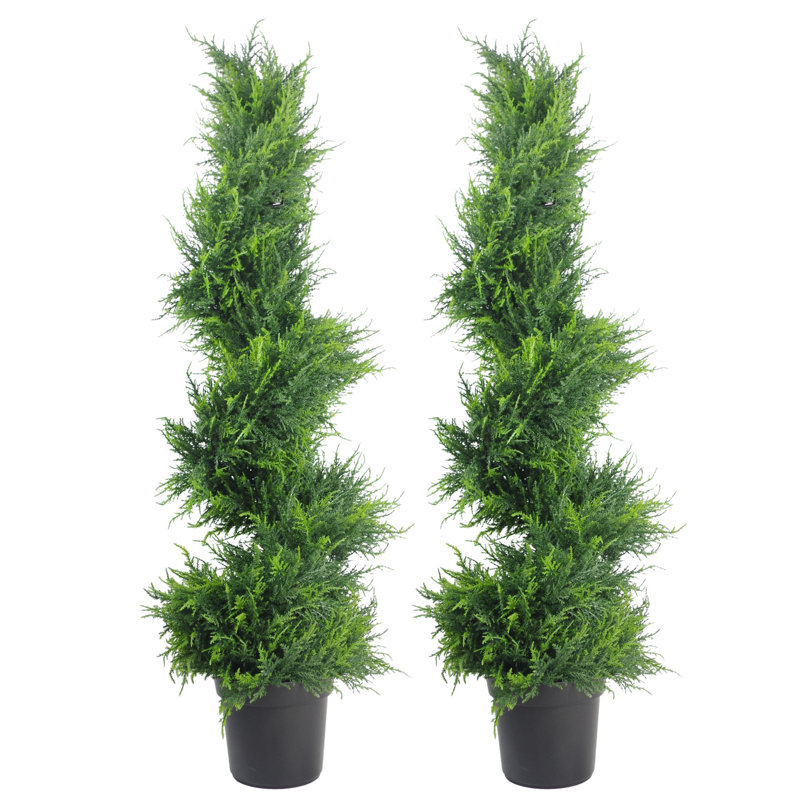 120cm Faux Cypress Topiary in Pot Liner