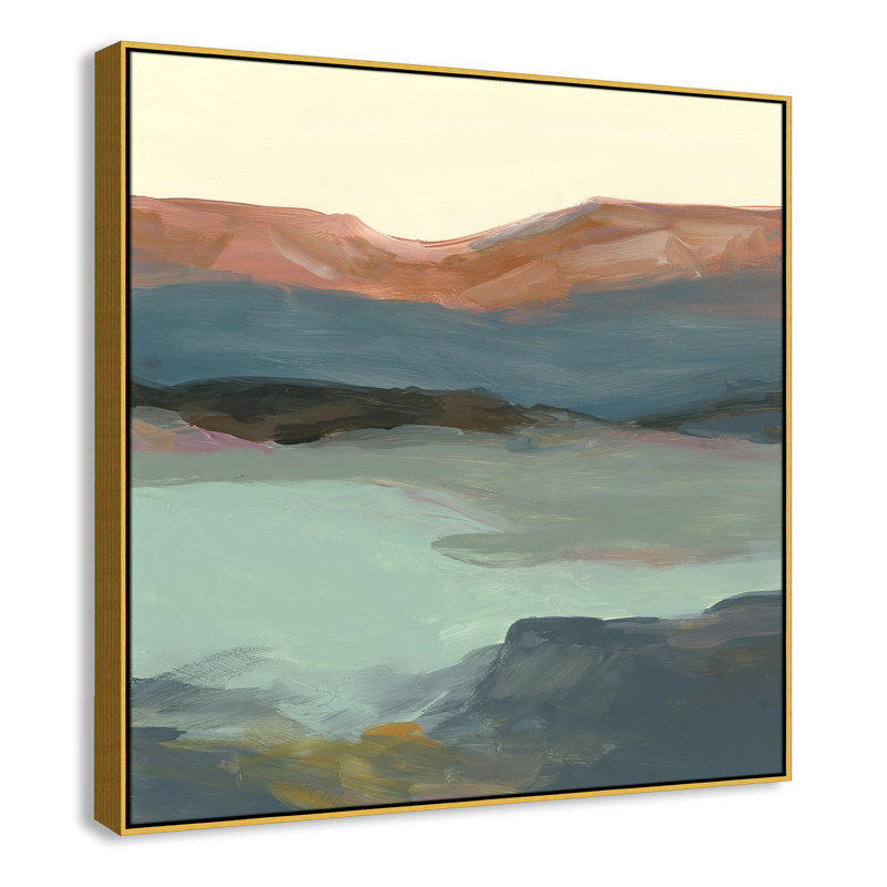 «Euzelia Rolling Bluff» par Carol Robinson - reproduction d'art, H 46,5 po x l 46,5 po, Toile encadrée, Espresso
