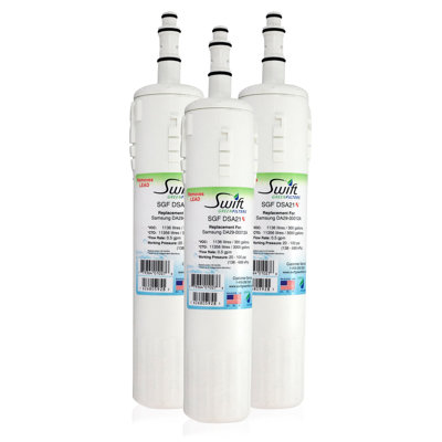 Swift Green Filters SGF-DSA21 Rx Compatible Refrigerator Water Filter for DA29-00012A, DA29-00012B, DA61-00159A, EFF-6006A-8, Made in USA-3 Pack