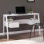 Bureau d'écriture Midcentury avec rangement - blanc