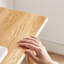 Établi de 80 cm de profondeur - Bois massif, chêne naturel, 100 % bois, bureau d'ordinateur pour bureau à domicile