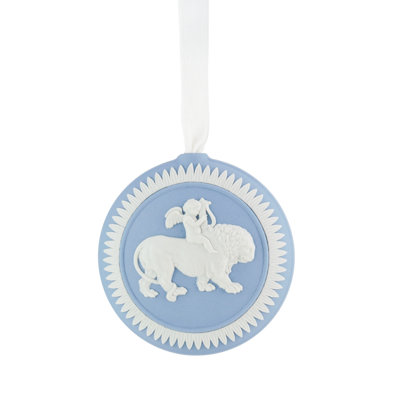 Festive Lion Annual Ornament, Light Blue