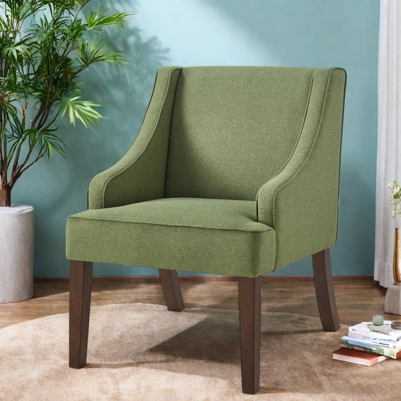 Chaises d'appoint confortables, en bois de lin, style Mid-Century moderne pour le bureau personnel