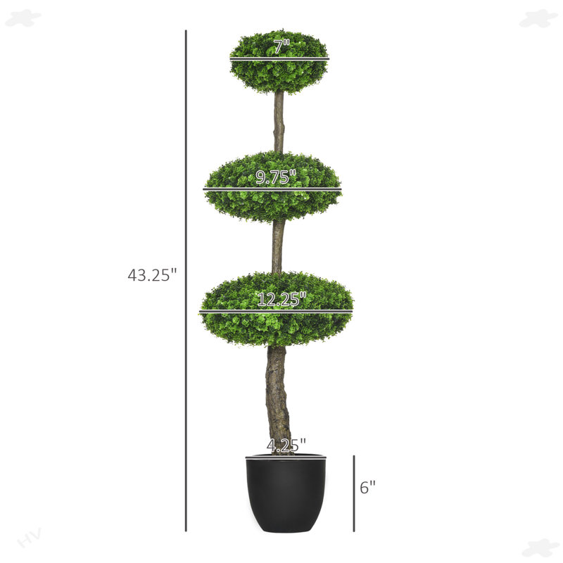 Topiaire de buis artificiel en pot