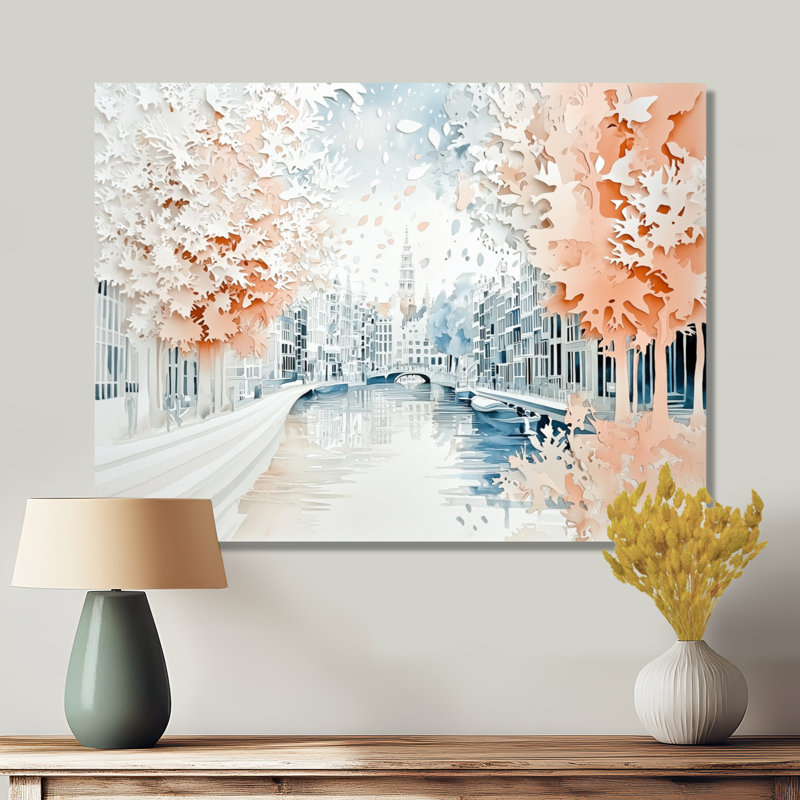 «Amsterdam Colors of Summer II», reproduction d'art murale Amsterdam, H 34 po x l 44 po, Toile tendue, Does Not Apply