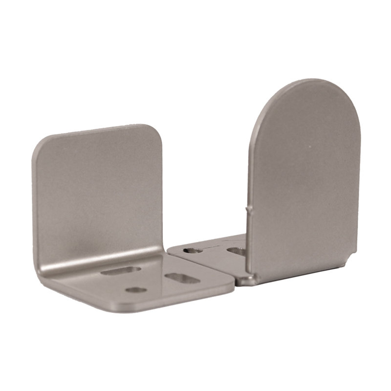 Glissières de plancher réglables pour portes en bois, Nickel satiné