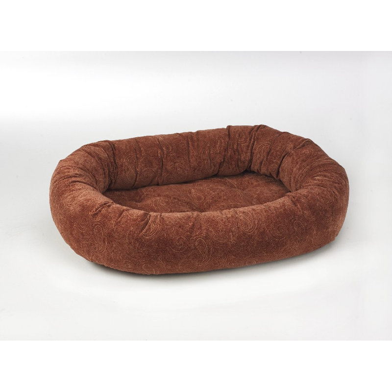 Lit pour chien impression donut, Très petit (l 22 po x P 16 po x H 3 po), Imprimé style cachemire piment chili