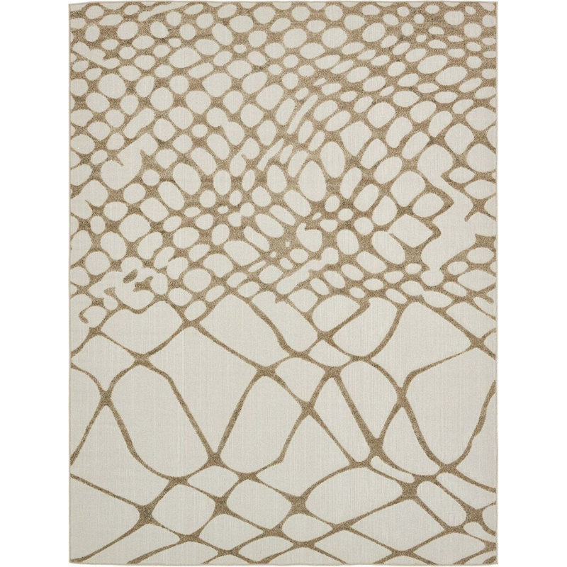 Outdoor Veranda Area Rug Latte Color, Rectangle 8' x 10'
