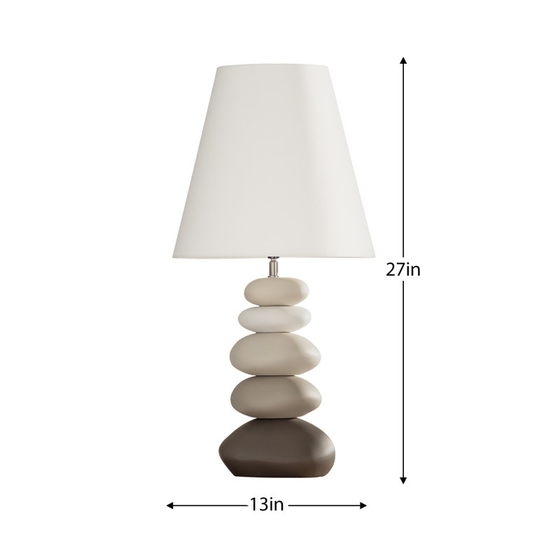Oslo Ceramic Multi Stacked Stone 27 inch Table Lamp