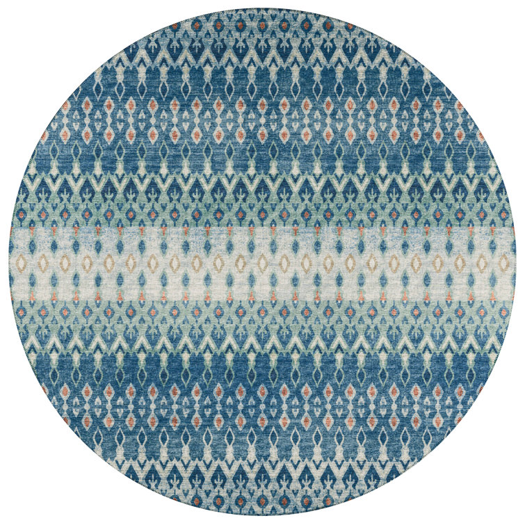 Abheer Chenille Washable Ikat Rug