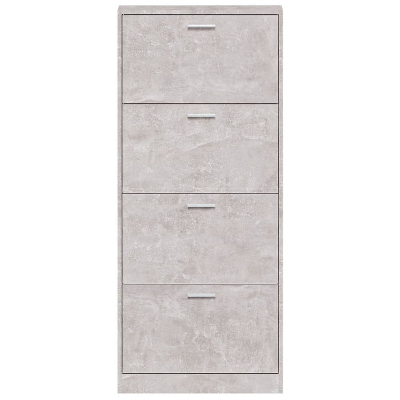 12 Pair Flip Down Shoe Storage, Concrete Grey