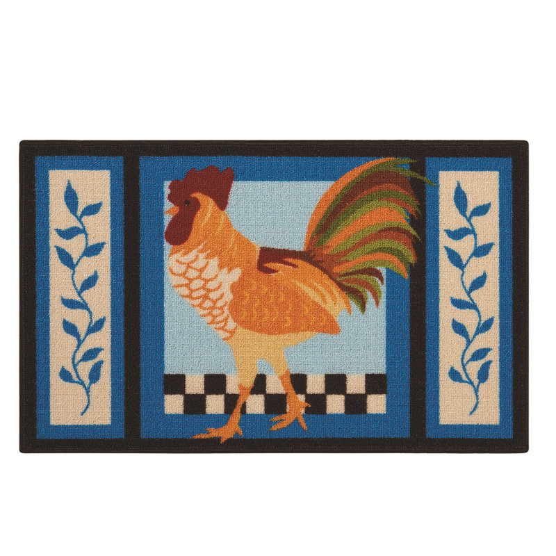 Tapis bleu coq area Andora