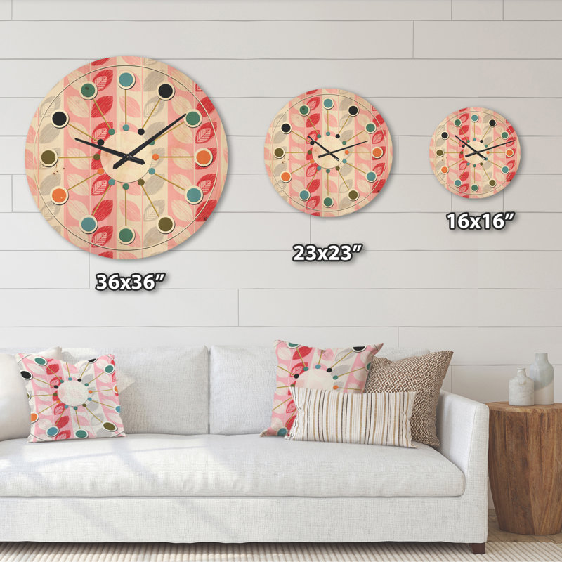 Horloge murale Botanical Design I, Grand