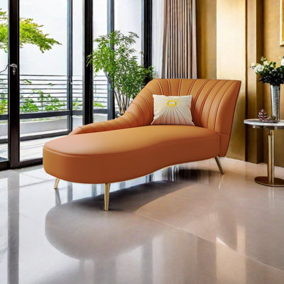 Chaise longue de détente moderne en similicuir