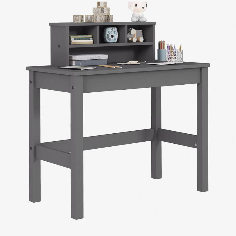 Bureau d'écriture gris avec mezzanine