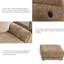 Canapé modulaire de 110 po en forme de L avec coussin de siège extra large, chargeur USB et de type C, conception d'accoudoir pétale, mousse haute densité, repose-pieds à mouvement libre, structure en bois, chenille, 4 sièges-50406606