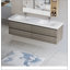 Meuble-lavabo mural 72 po avec lavabo 72 po, lavabo mural mural moderne avec lavabo en résine et quatre tiroirs à fermeture douce-1802117080