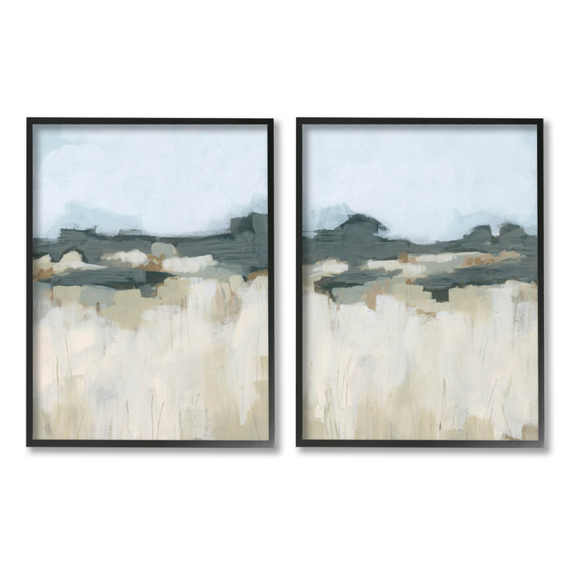 «Badland Abstract Badlands Scenery», ensemble de 2 pièces, art numérique sur toile, estampe numérique par June Erica Vess