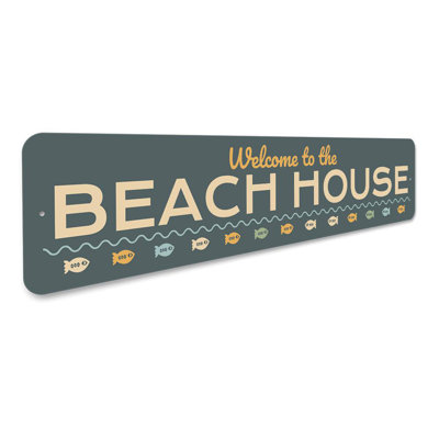 Welcome to the Beach House Aluminum Sign