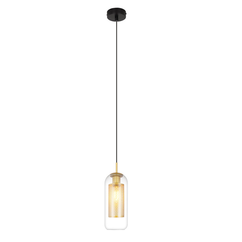 Dayquon 1 - Light Gold Cylinder Pendant