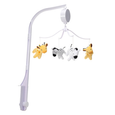 Mighty Jungle Animals Giraffe/Zebra Musical Baby Crib Mobile