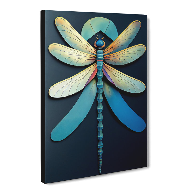 Eisenhower Dragonfly Contemporary - Wrapped Canvas, 60cm H x 40cm W x 3cm D