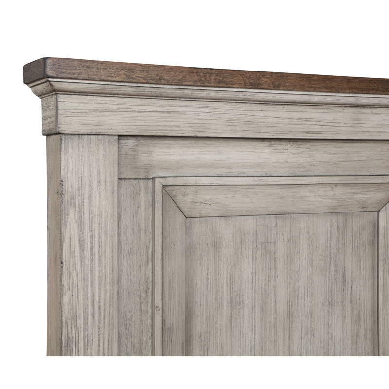 Lit standard en bois massif Mirabeau, Grand, Crème
