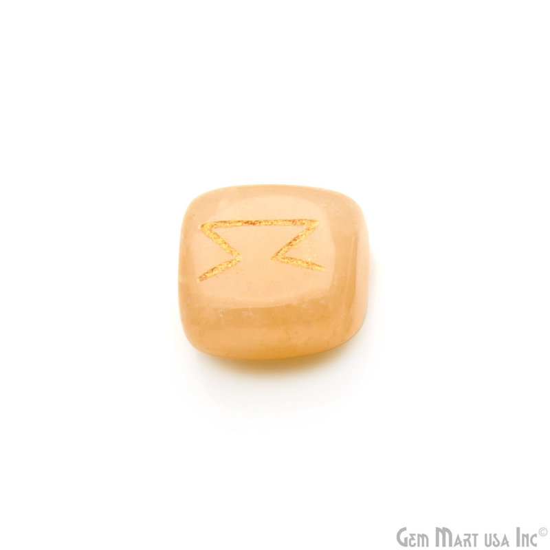 Carved Stone Accent Set, Zen Stone Décor, Yellow Agate Tumbled Gemtones, 25 Pcs, Small (3 to 5 OZ)
