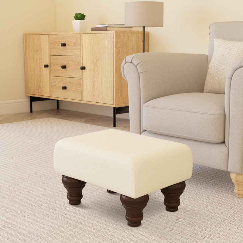 Collado Wood Turned Leg, Mahogany, Style Leather, Chalk Cream