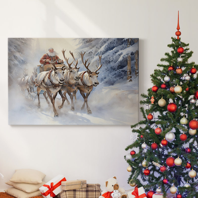 Christmas Holiday Arts - Toile tendue avec châssis, H 8 po x l 12 po