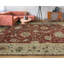 Tapis rouge et beige noué à la main de haute qualité