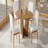 Modern 5-Piece Extendable Round Dining Table Set With 16.2Inch Removable Leaf