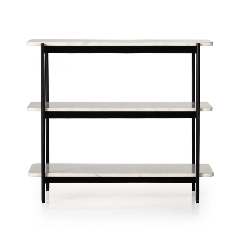 Benesh Jasper Nightstand, White/Black