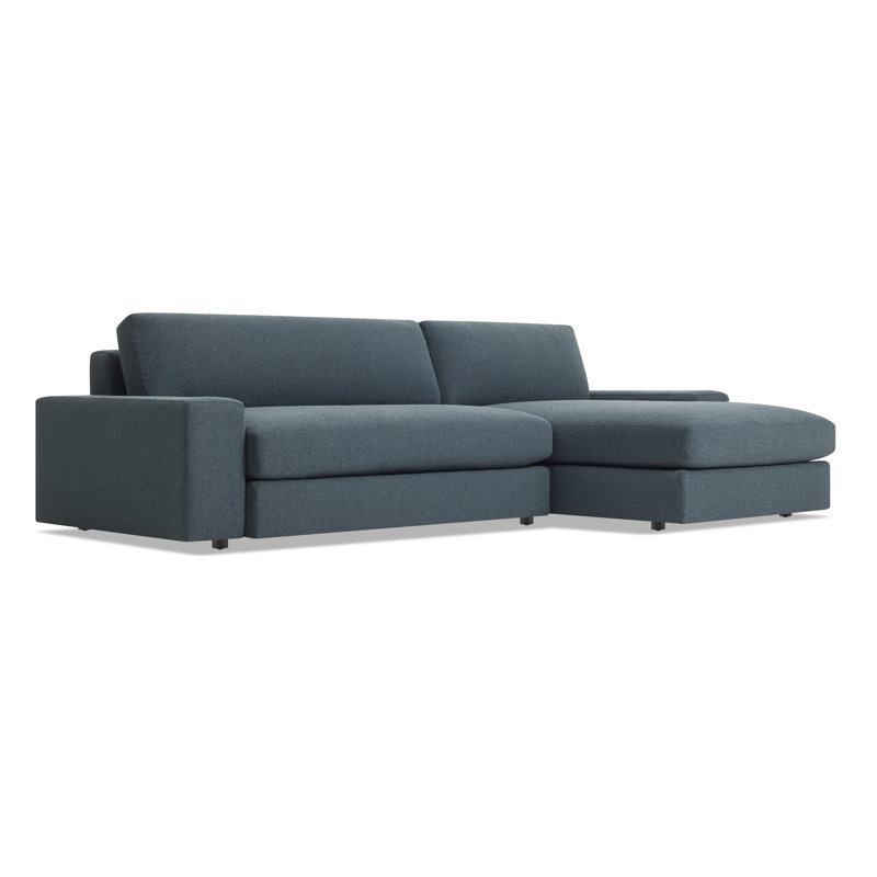Esker Chaise Sectional, Right Hand Facing, Kelso Blue Polyester