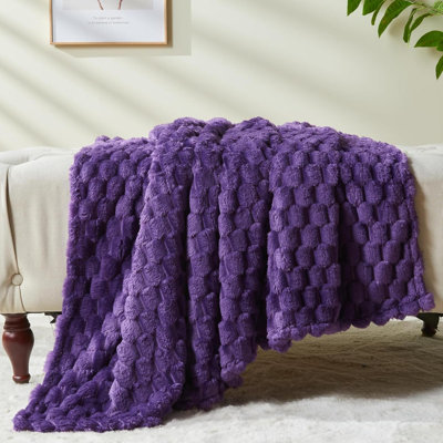 Jeté super doux en flanelle soyeuse de qualité supérieure, nuages en 3D, jacquard élégant, couverture légère pour lit toutes saisons, utilisation 350GSM