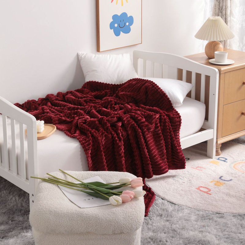 Couverture en flanelle ultra-douce, Vin rouge