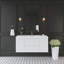 Floating Bathroom Vanity with Resin Basin and Soft-Close Drawers-758109140