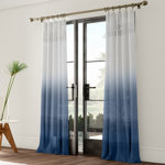 Cianah 100% Cotton Semi Sheer Curtain Single Panel