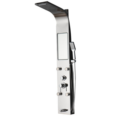 5-way Diverter Shower Tower Panel System with Fixed Shower Head