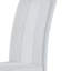 Chaise de salle à manger blanche de 4 pièces - tissu, pieds en métal, sièges rembourrés, finition polie, rectangulaire